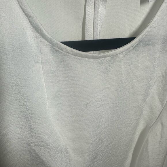 Express White Cascading Ruffle Tank Top Size Small - Picture 9 of 9
